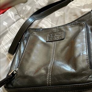 Fossil Black Leather Crossbody Bag